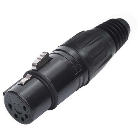 RS PRO-Connecteur XLR Femelle Droit 5 voies Montage sur câble, placage Argent ( Prix pour 1 ) (1/2)