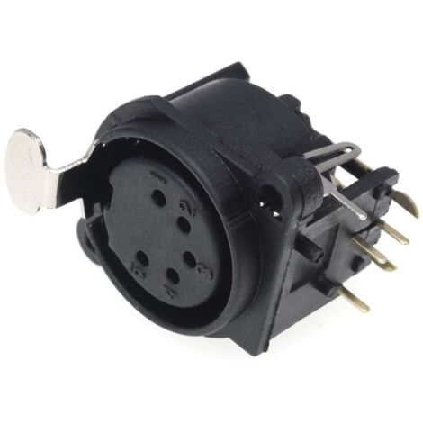 RS PRO-Connecteur XLR Femelle Droit 5 voies Montage panneau, placage Or ( Prix pour 1 ) (1/3)