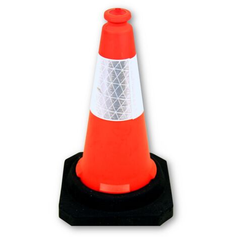 Cône de chantier, Orange, Hauteur de 50 cm ( Prix pour 1 )