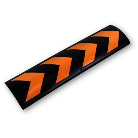 Butoir de protection RS PRO, Noir/Jaune, longueur 800mm en Caoutchouc ( Prix pour 1 )