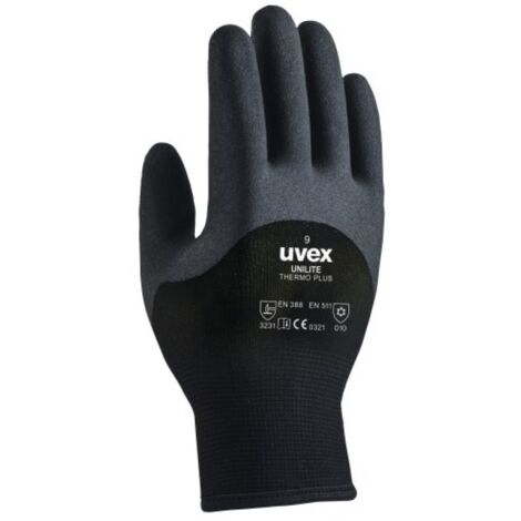Gants Uvex unilite thermo plus taille 9, L, Thermique, 2 gants, Noir ( Prix pour 1 paire )