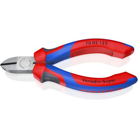 KNIPEX 70 02 125 Pince coupante de côté avec poignées comfortables atramentisée noire 125 mm