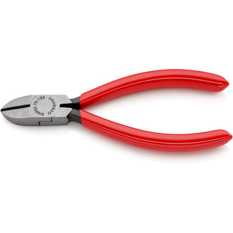 KNIPEX 70 01 125 Pince coupante de côté gainées en plastique atramentisée noire 125 mm
