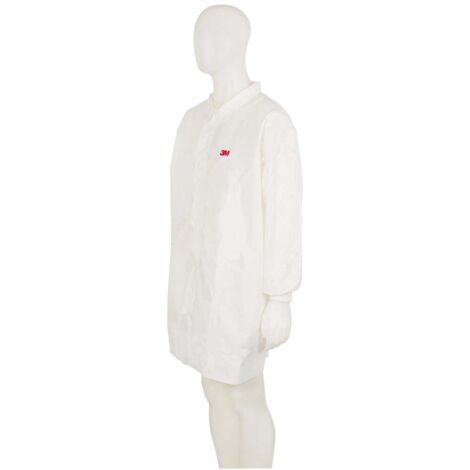 Blouse jetable blanche 3M, Mixte, taille L, Polyéthylène ( Prix pour 1 ) (1/4)