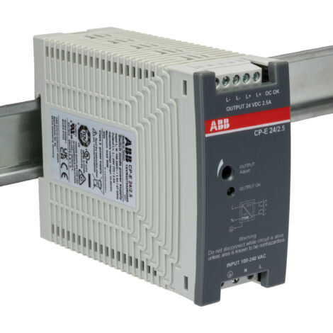 Alimentation pour rail DIN ABB, série CP-E, 24V c.c. 2.5A, 85  264V c.a., 60W ( Prix pour 1 ) (1/3)