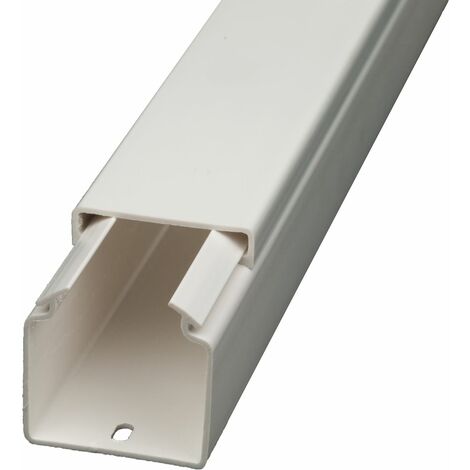 Rs Pro – Mini goulotte 30 mm x 30 mm – PVC blanc – Longueur 2 m – Lot de 5 unités pour gestion discrète des câbles