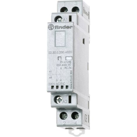 Contacteur Finder série 22 Series, 2 pôles , 25 A, 12 V ac/dc ( Prix pour 1 ) (1/3)