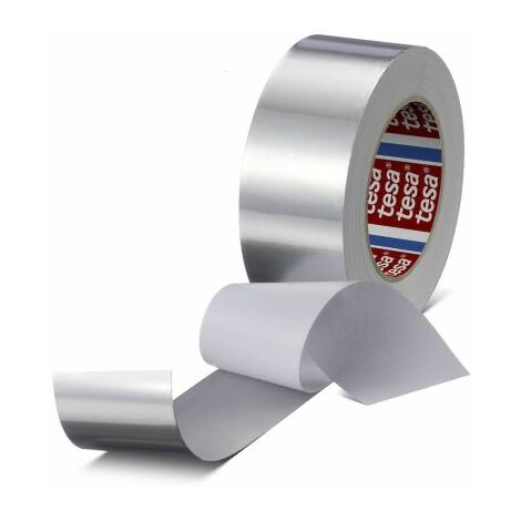 Tesa – Ruban adhésif en aluminium 60632 – Largeur 50mm – Longueur 50m – Conducteur pour applications électroniques – Force d'adhérence 8N/cm