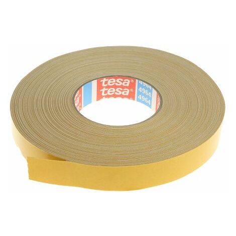 Ruban tissé double face Blanc Tesa 4964, 25mm x 50m x 0.39mm 7,5 N/cm ( Prix pour 1 )