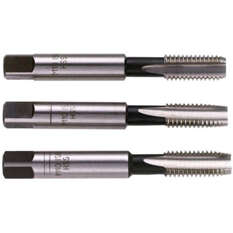 Set De 3 Tarauds à Main HSS M14 X 100 - 4 Goujures - Pour Taraudage Métaux