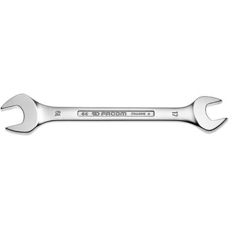 Facom – Clé à fourche 30 x 32 mm – Acier haute qualité – Longueur 318 mm – Têtes inclinées à 15° – Finition chrome satiné