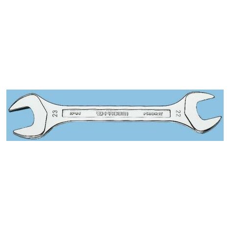 Facom – Clé à fourche 22 x 24 mm – Tête inclinée 15° – Longueur 261 mm – Finition chrome satiné – Accès facilité dans espaces restreints
