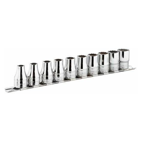 Facom – Malette de douilles 1/4'' – Jeu de 11 pièces sans impact – Taille d’écrou 3/16'' à 9/16'' – Pour rangement efficace d'outils (1/2)
