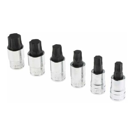 Facom – Jeu d'embouts 6 pièces 1/2' – Tête carrée – Longueur 60 mm – Embouts 10 à 19 mm – Coffret MBOX pour rangement pratique - J6MGRPPB