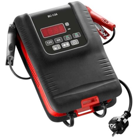 Facom – Chargeur de batterie moto 12V 6A – Compatible batteries plomb 6Ah à 130Ah – Charge rapide avec protection contre surcharge (1/6)