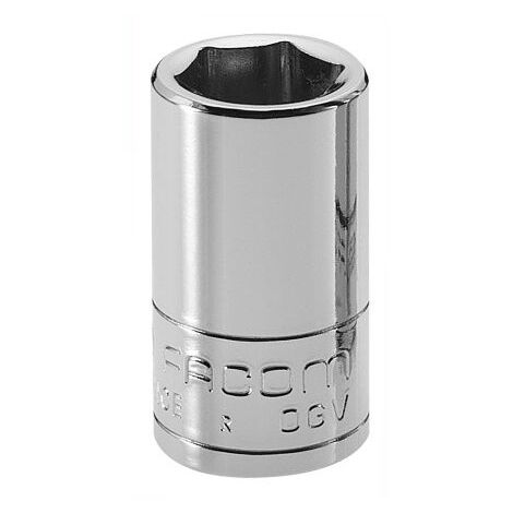 Facom – Douille hexagonale 14mm – Acier chromé poli – Entraînement carré 1/4'' – Profil OGV pour transmission couple – Longueur 22mm