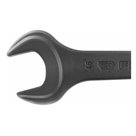 Facom – Clé plate 36 mm – Longueur 296 mm – Largeur 300 mm – Épaisseur 14,5 mm – Tête biseautée 15° pour couple élevé