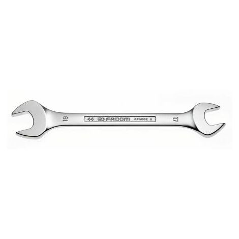 Facom – Clé mixte à fourche 36x41 mm – Longueur 381 mm – Têtes inclinées 15° – Finition chromée satinée – Pour étriers de frein et flexibles hydrauliques