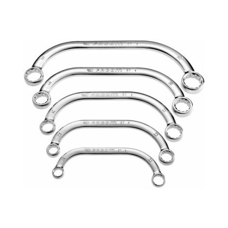 Facom – Chasse-goupilles polygonales OGV® – Tête dodécagonale pour écrous inaccessibles – Finition chromée satinée – 5 clés 10x12 à 19x22mm - 57JE5 (1/2)