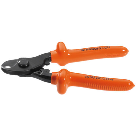 Facom – Pince coupe-câble 230 mm – Isolation 1000V – Longueur mâchoire 30 mm – Pour câbles cuivre et aluminium isolés (1/2)