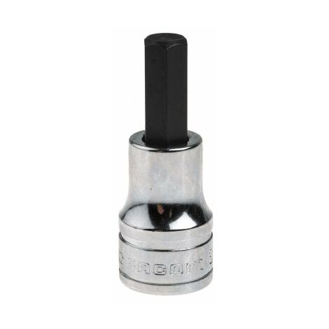 Facom – Douille hexagonale 1/2' pour vis 6 pans creux 10mm – Longueur 60mm – Finition chrome brillant – Embout amovible