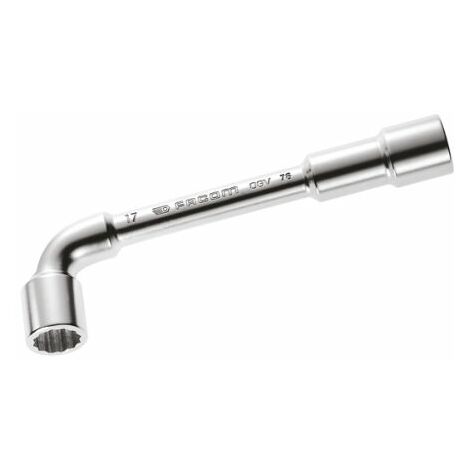 Facom – Clé à pipe débouchée 12 mm – 6 pans – Tête courte pour espaces restreints – Finition chrome satiné – Serrage puissant