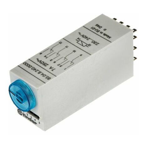 Relais temporisé Finder 85 Series, 230V c.a., Enfichable, 4 contacts ( Prix pour 1 )