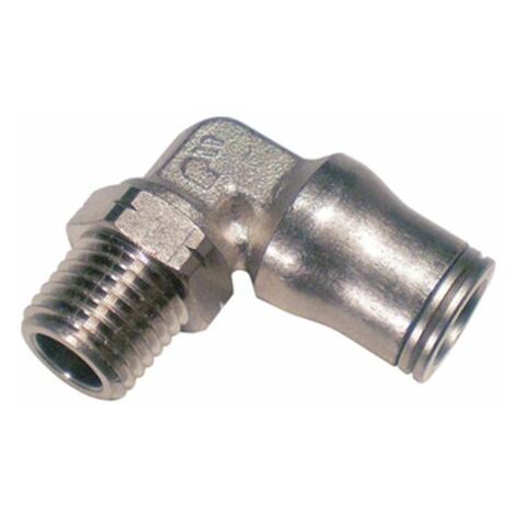 Adaptateur fileté coudé Legris LF3600 vers Enfichable, 8 mm R 1/8 Mâle ( Prix pour Boîte de 5 )