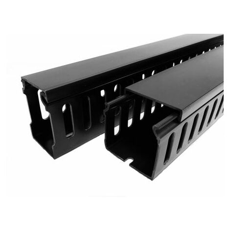 Rs Pro – Goulotte PVC 25 mm x 30 mm – Lot de 4 – Support de câbles pour armoire – Installation facile avec vis ou adhésifs