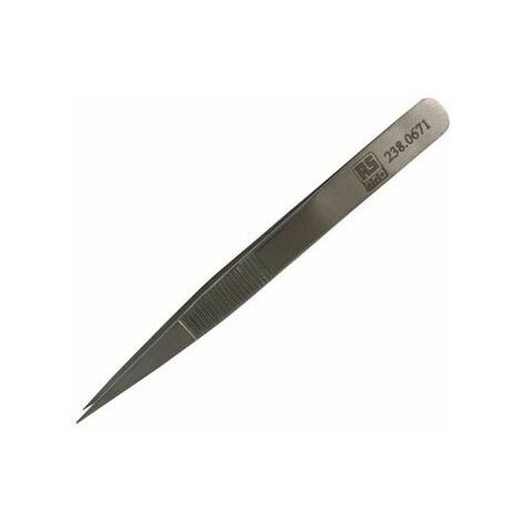 Brucelles de précision RS PRO 00BSA pointe droite en acier austénitique à faible de teneur en carbone, L. 120 mm ( Prix pour 1 )