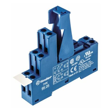 Finder – Support relais 250V c.a. – Courant 10A – Fixation par vis – Compatible relais série 40 – Montage DIN – Classe IP20