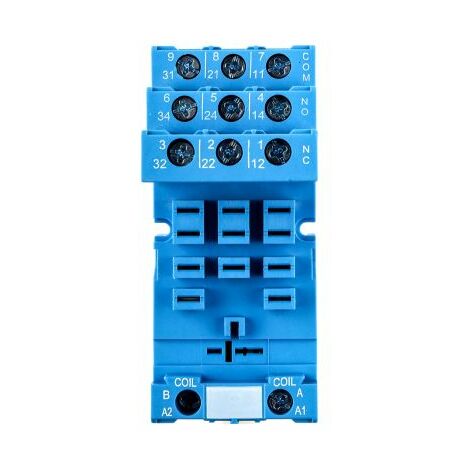 Support relais Finder série 92 11 contacts, Rail DIN, 250V c.a., pour 62,32, 62,33 ( Prix pour 1 )