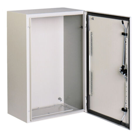 Spacial S3D Porte Complète Schneider NSYS3D121030 Sans Plaque De Montage H1200 X L1000 X P300 IP66 IK10 RAL7035 Gris Porte Armoire Schneider
