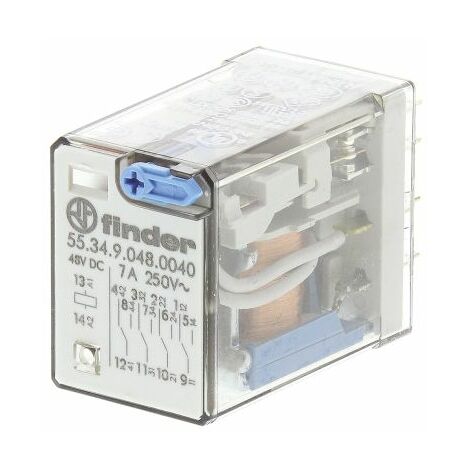 Finder 55 Series Relais de puissance 4 RT, bobine 48V c.c. Enfichable 1W ( Prix pour 1 )