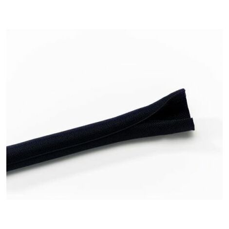 Gaine Tressée Avec Fermeture Scratch 25-32mm - Lot Noir - Marque Spitzenspannung