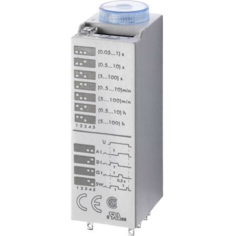 Relais temporisé Finder 85 Series, 24V c.a. / V c.c., Montage sur rail clipsable, 2 contacts ( Prix pour 1 ) (1/4)