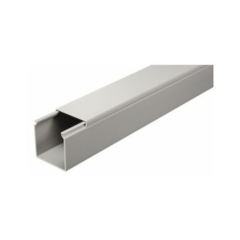Rs Pro – Goulotte de câbles 50 mm x 50 mm – PVC gris – Longueur 2 m – Pack de 8 unités pour gestion efficace des câbles