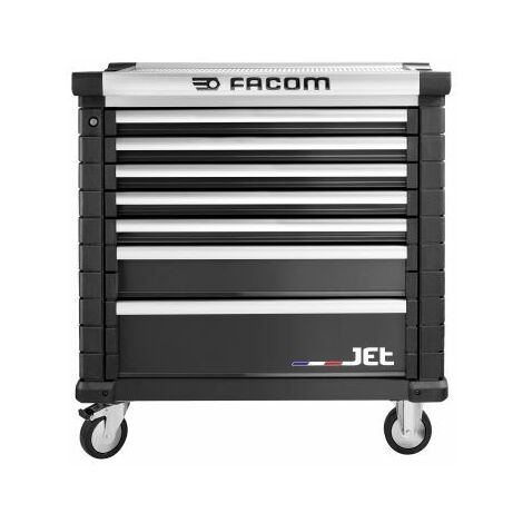 Chariot à outils 7 tiroirs – Servante roulante mobile 1004 x 575 mm – Accès facile avec tiroirs à ouverture totale – Compatible modules Facom