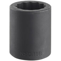 Douille pour clé à choc Bi-Hexagone, 18mm Carré 1/2" ( Prix pour 1 )