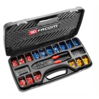 Facom – Outil de sertissage pour bornes isolées – Manuel – Pour câbles électriques – Série 449 – Coffret multi-outils