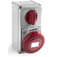 Rs Pro – Connecteur industriel 3P+N+E 32A 400 V – Montage mural IP67 pour environnements exigeants – Coffret de sécurité chantier