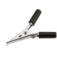 Pince crocodile, 10A, noire SAM ( Prix pour 1 )