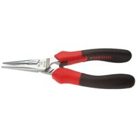 Facom – Pince à bec long 160 mm – Pointes étroites et dentelées – Bords de coupe pour fil de cuivre et acier dur – Pour espaces confinés