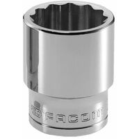 Facom – Douille 20mm – Entraînement 1/2" – Douille 12 points – Longueur 36mm pour usage intensif – Pour écrous de 20mm