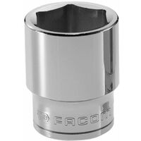 Facom – Douille hexagonale 31mm – Entraînement carré 1/2" – Longueur 44mm – Pour écrous et boulons spécifiques