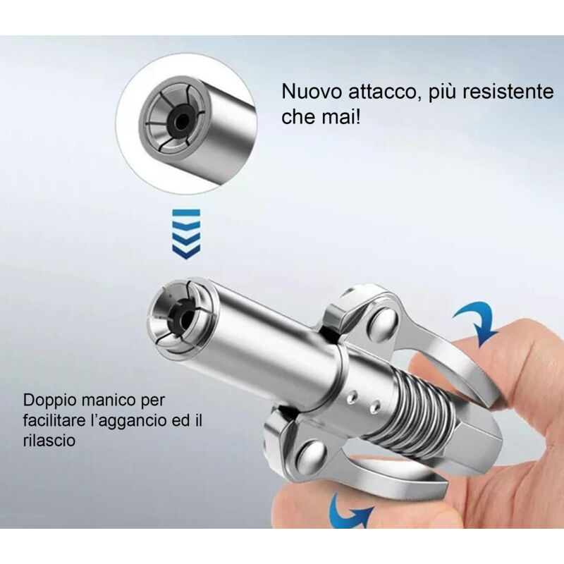 Accoppiatorer Grasso LockNLube - 10000 PSI, Ganascia Rinforzata, Design - Foto 8