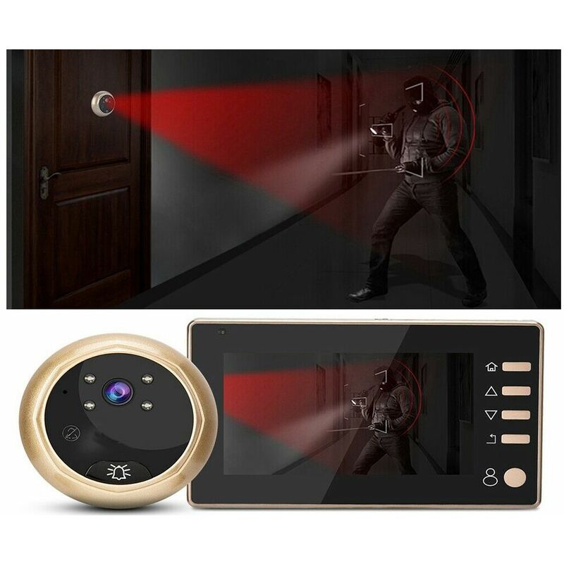 Spioncino digitale elettronico porta campanello telecamera schermo LCD 4.3  W10