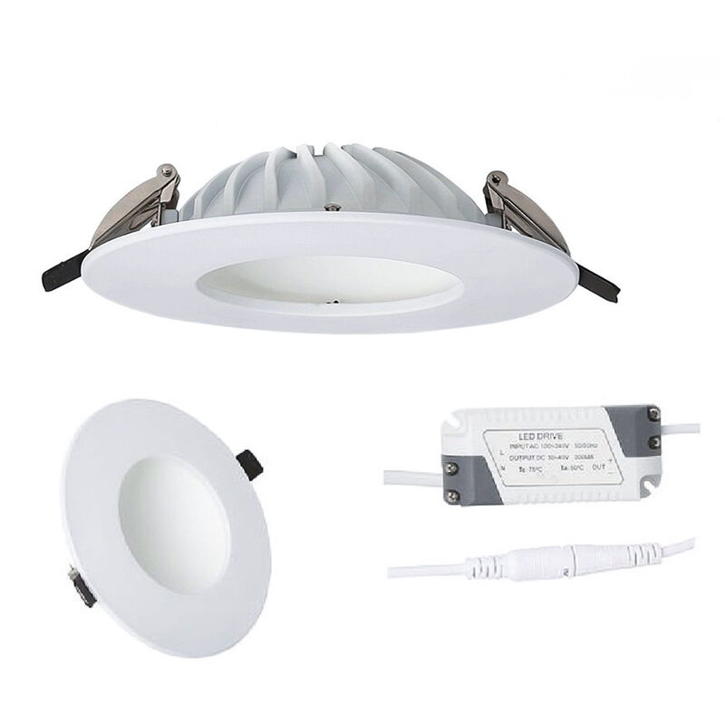 Faretto LED Incasso Soffitto 30w Luce Calda Effetto Gesso Alette Molla