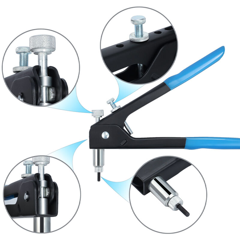 Dado Per Rivetti A Mano In Acciaio Al Carbonio Dadi A Testa Di Pistola Installazione Semplice Rivettatrice Manuale Strumento Per Dadi M3 M4 M5 M6 M8 M10 Con 300 Pezzi - Foto 8