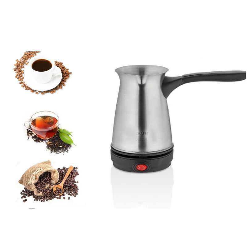 Caffettiera Elettrica 600 Ml – Bollitore In Acciaio Inox E ABS, 600W, Spina UE, Pentola Per Latte, Turchino, Uso Domestico, Riscaldamento Uniforme